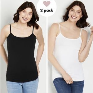 MOTHERHOOD MATERNITY -- Maternity Tank Top (2-Pack Black/White) -- MEDIUM, NWT